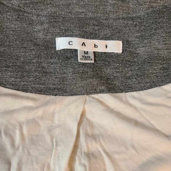 CAbi Style #211 Women’s Knit Moto Blazer White Gray Size M - Picture 2 of 7